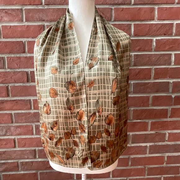 Charter Club Silk Graphic Scarf 11”x54” NWOT - Picture 2 of 11